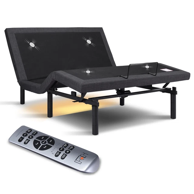 Queen Size Adjustable Massage Bed Frame Base Electric Lift Bed Wireless Remote