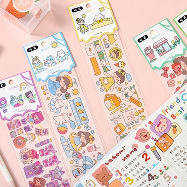 Pegatina material decorativo Scrapbooking pegatina material didáctico corazón de niña