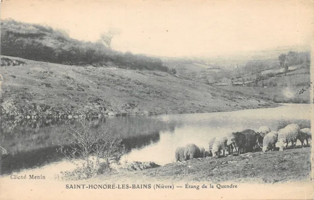 58-Saint Honore Les Bains-Etang De La Quendre-Moutons-N°6023-F/0123