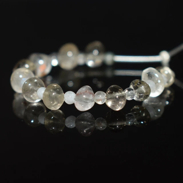 5-6MM Multi Disco Smooth Rondelle Untreated Gemstone 3" Craft Making Loose Beads