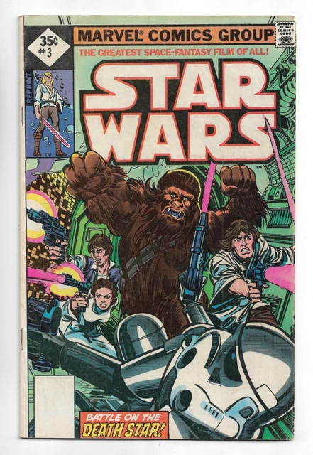Star Wars #3 Marvel Comics 1977 Whitman No UPC code Diamond price Gil Kane art