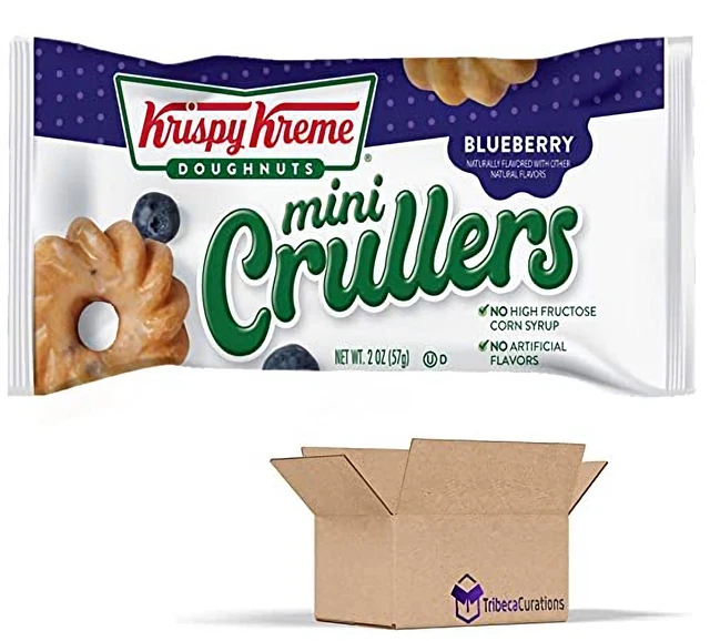 Myrtille Mini Crullers Par Krispy Kreme 59ml 8 Compte (16 Crullers)