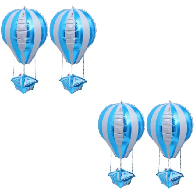 4 Pcs Balloon Hot Air Decor Decoration Film Aluminium Balloons
