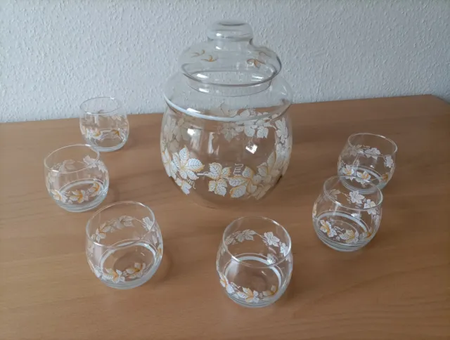 bowle set glas vintage