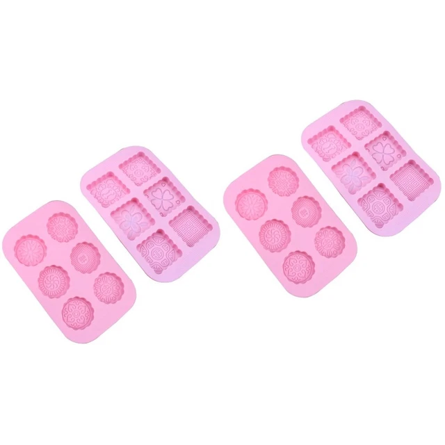 4 Pcs Chocolate Cake Sugarcraft Mould Decoration Fondant Mold