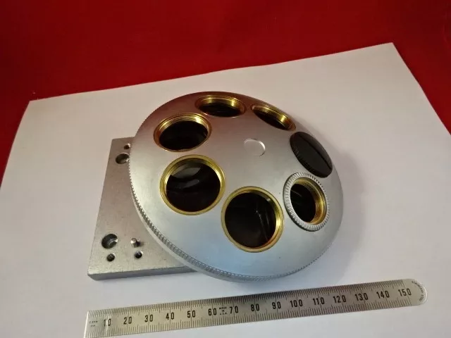 Leica Dmr Seven Position Objective Nosepiece Microscope Part Optics As Is &W3-A8