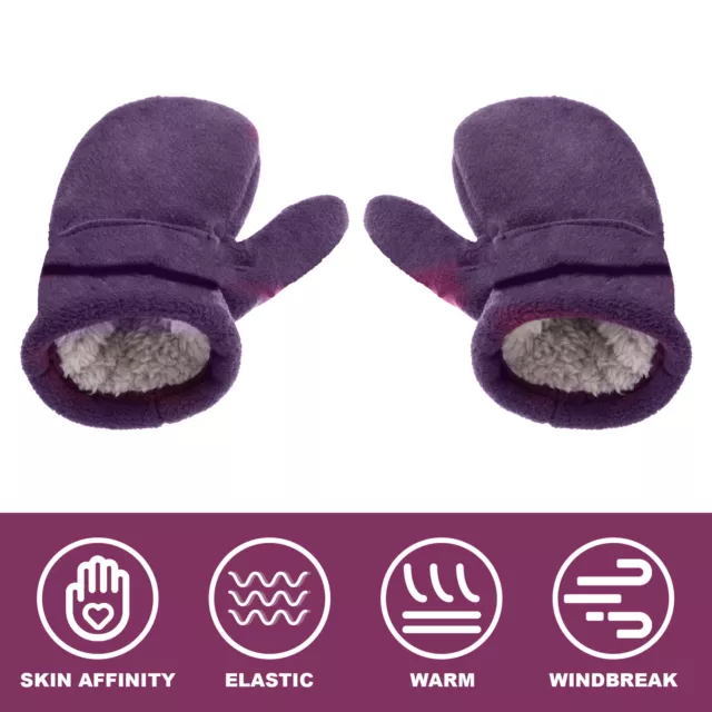 Infant Gloves Solid Color Elastic Toddler Boys Girls Adjustable Plush Gloves