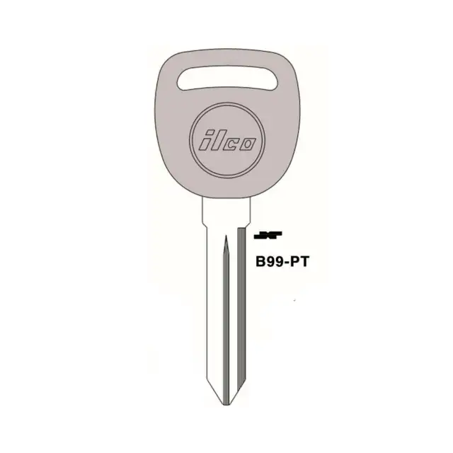 ILCO New Uncut Blank Chipped  Transponder Key Replacement for GM - PK3 - B99