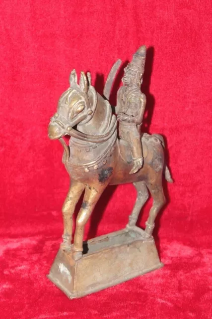 Brass Statue 1900s Old Vintage Horse Riding Stallion Figure Halloween GiftsPH-37