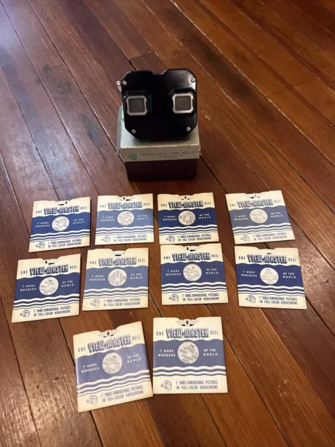 Sawyers View Master Stereoscope In Original Box With  10 Reels Vintage Made USA
