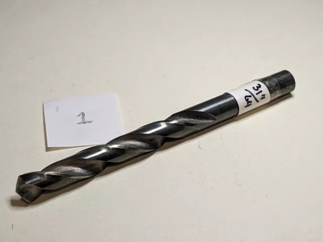 Twist Drill Bit HSS 31/64" imperial 1/4" shank 6" long 2 flute Ref 1