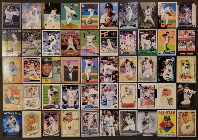 Lot of 50 Different MARIANO RIVERA Baseball Cards HOF 1997-2023 BB3260