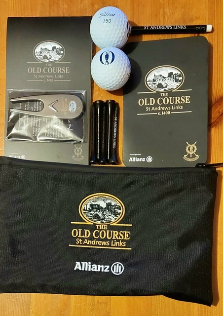 St Andrews Old Course Golf Pouch plus 2 150th Open Pro v1 golf balls St Andrews Old Course Golf Pouch plus 2 150th Open Pro v1 golf balls