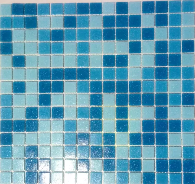 Piscina Mosaico Azulejos Poolmosaik Mosaico de Vidrio Azul Mix