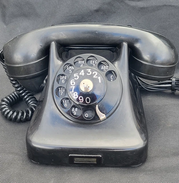 Old Dial VINTAGE 1940'S SCANDINAVIAN Bakelite Rotary Dial Analogue Telephone ~ £ ...