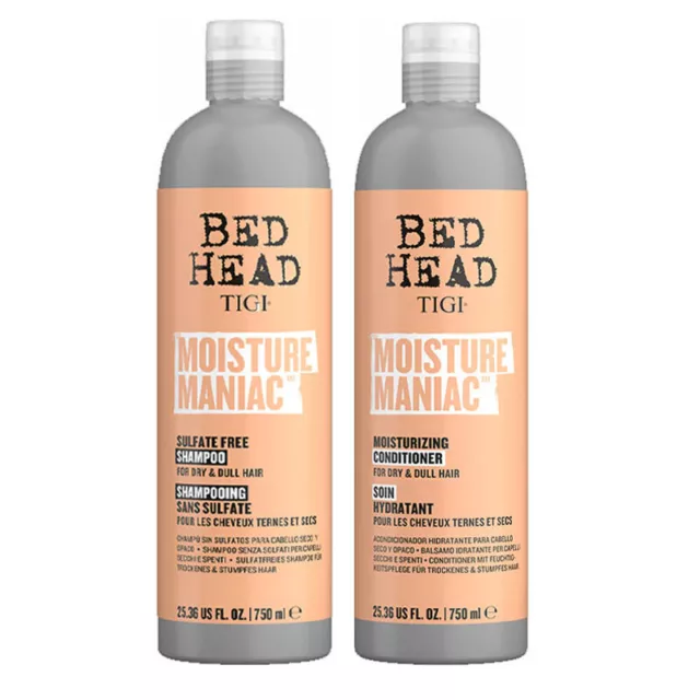 TIGI Kit BED HEAD moisture Maniac shampoo 750ml + conditioner 750ml