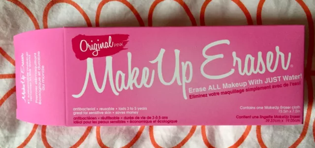 Original Pink Make Up Eraser. Erase Make -Up With Just Water. New. Boxed.
