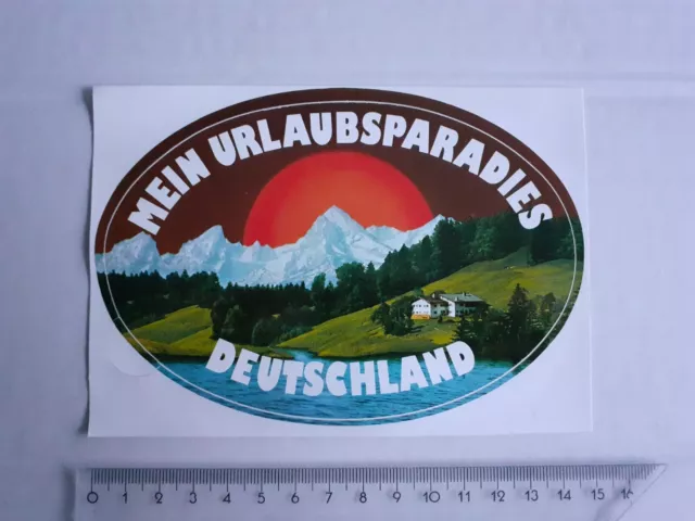 Alter Aufkleber, Sticker, Mein Urlaubsparadies Deutschland