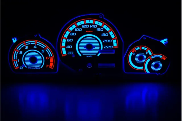 Ford Escort MK7 Design 2 Brillante Calibro Al Plasma Quadranti Disco Tachimetro
