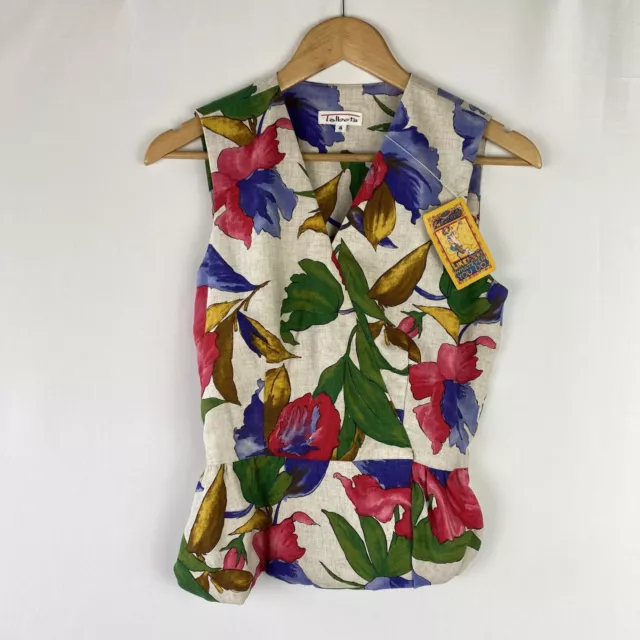 Women’s Hand Made Shopping Bag Floral Design Reusable Vest Shaped Handbag New