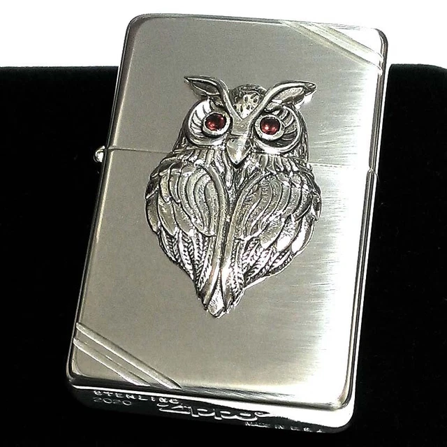 ZIPPO Lighter Sterling Silver Sterling Silver Lucky Charm Owl Zippo Treetop Ga