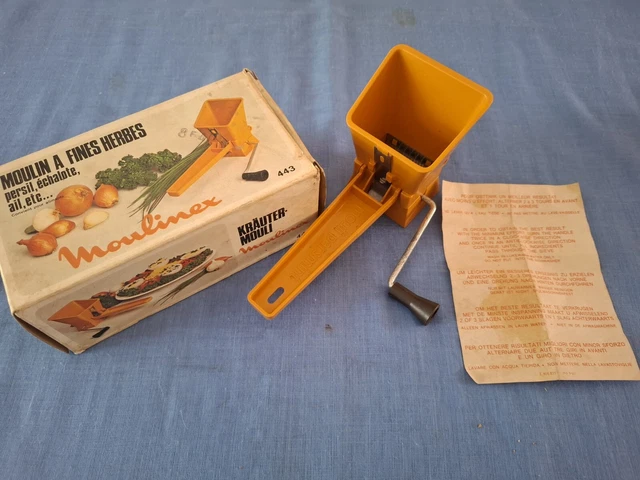 MOULIN A CAFE ELECTRIQUE "MOULINEX" ORANGE année 70 type 255.6.00 VINTAGE EUR 15,00 - FR