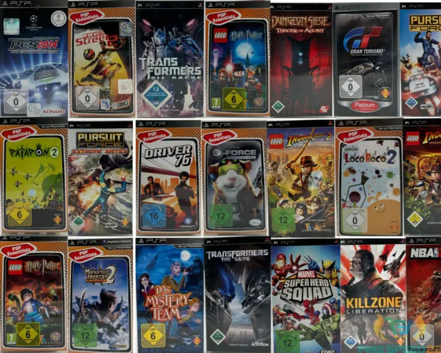 PSP Spiele Auswahl Sony PlayStation Portable Spielesammlung aus allen Bereichen