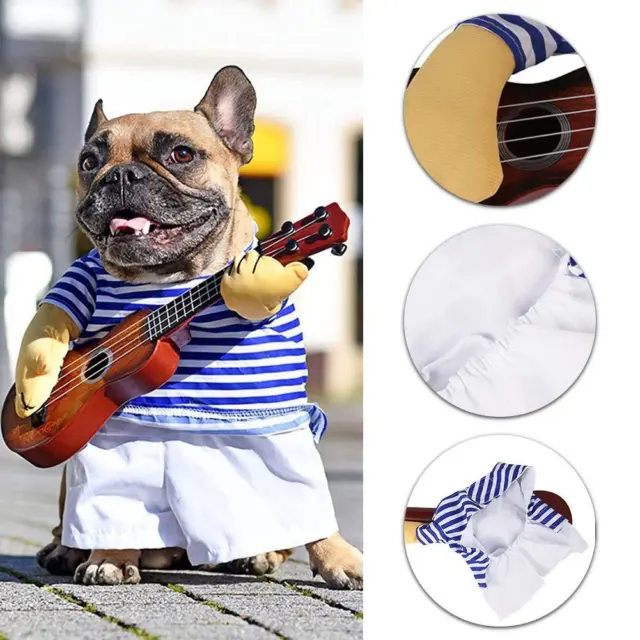 Pet Funny Guitar Costume Halloween Cosplay Outfit For Dog Cat Costumes Pets U19C