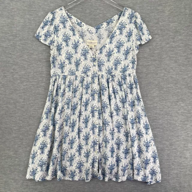 Denim & Supply Ralph Lauren Dress Womens Small White Cottagecore Floral Babydoll