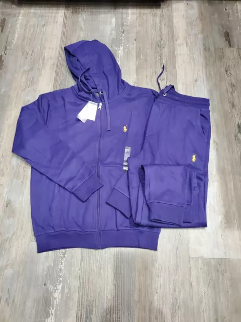 Purple polo sweat best sale suit