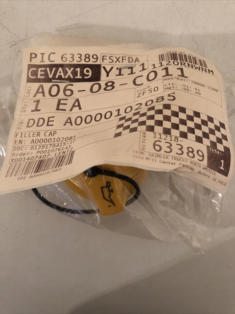 Detroit Diesel Oil Filler Cap Dde-A0000102085 New