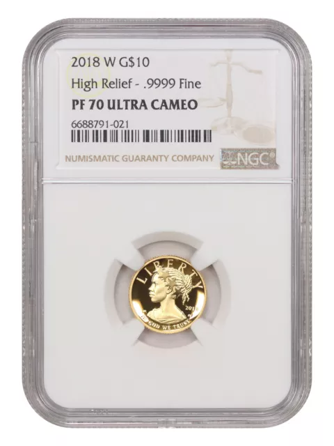 2018-W $10 Gold American Liberty NGC PR70DCAM