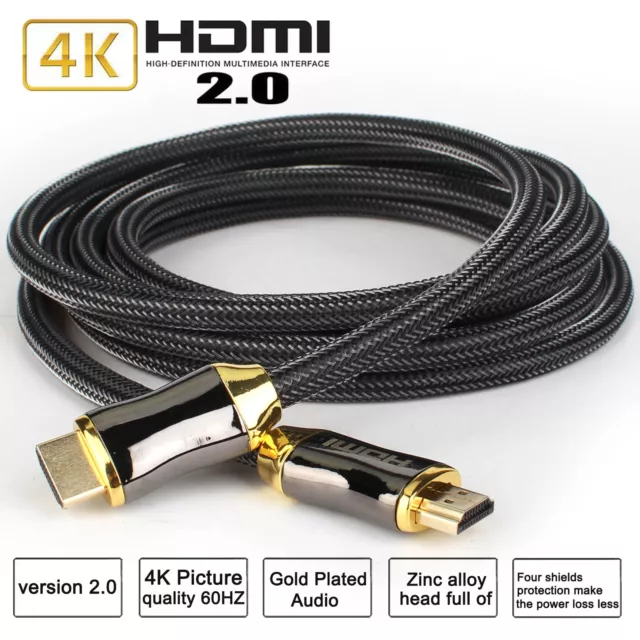 Hi-Speed HDMI 2.0 Cable - AM to AM - 6ft Lot Compatible with Latest Game Console