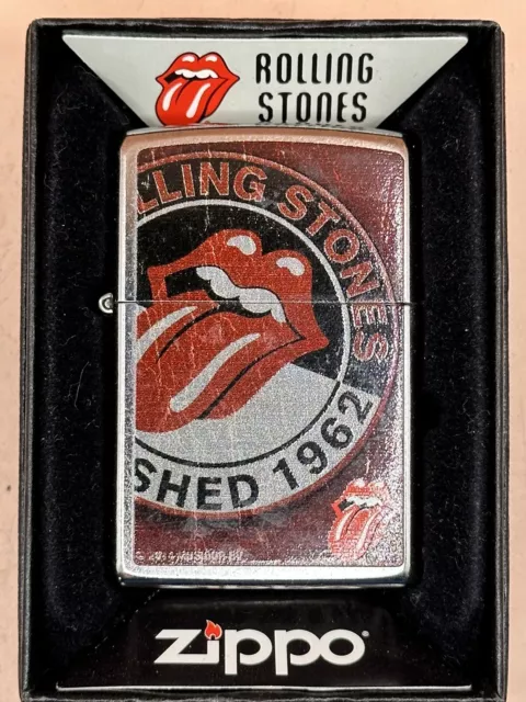 2015 Rolling Stones Established 1962 Chrome Zippo Lighter NEW