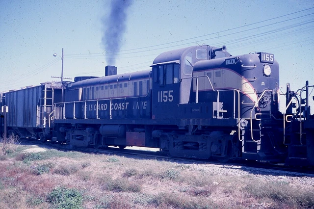 ORIGINAL 1968 KODACHROME RAILROAD SLIDE SCL SEABOARD COAST LINE 1155 Alco RS3