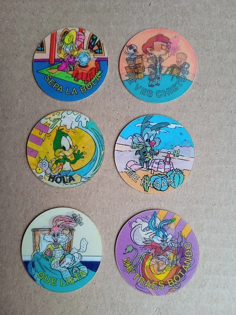 LOONEY TUNES TAZOS & Super Tazos Pogs Sabritas 1994 Mexiko 6 Linsenpogs