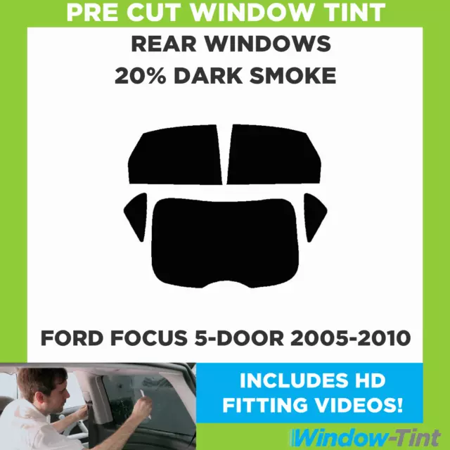 For Ford Focus 5-door Hatchback 2005-10 Pre Cut Window Tint Kit 20% Dark Rear