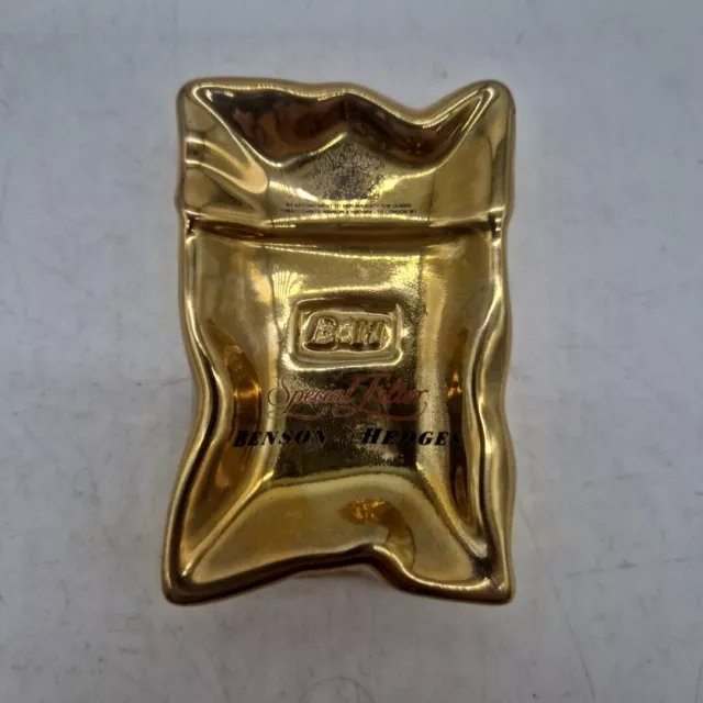 Benson and Hedges ashtray - gold crushed cigarette packet by HCW Prompots