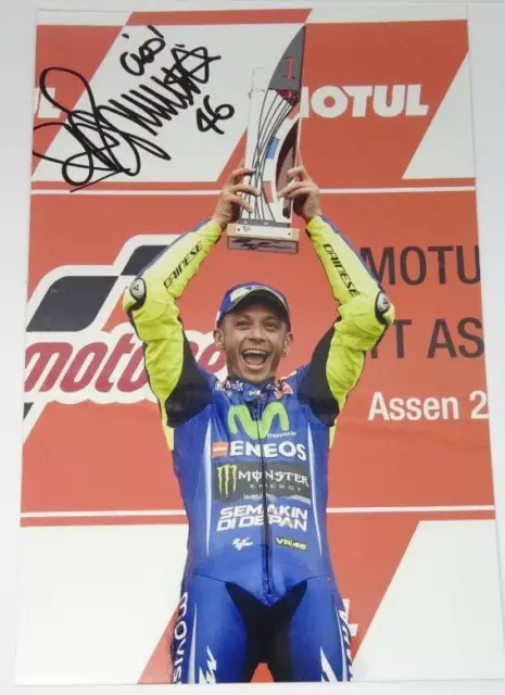 Valentino Rossi Signed pre-printed Autograph Official Fan Photo