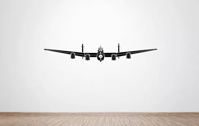 RAF WW2 Avro Lancaster Heavy Bomber Plane wall art decal / sticker. (large)