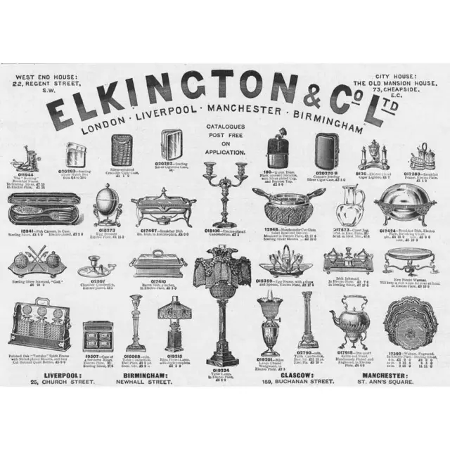 ELKINGTON & CO LTD Victorian Advertisement 1896