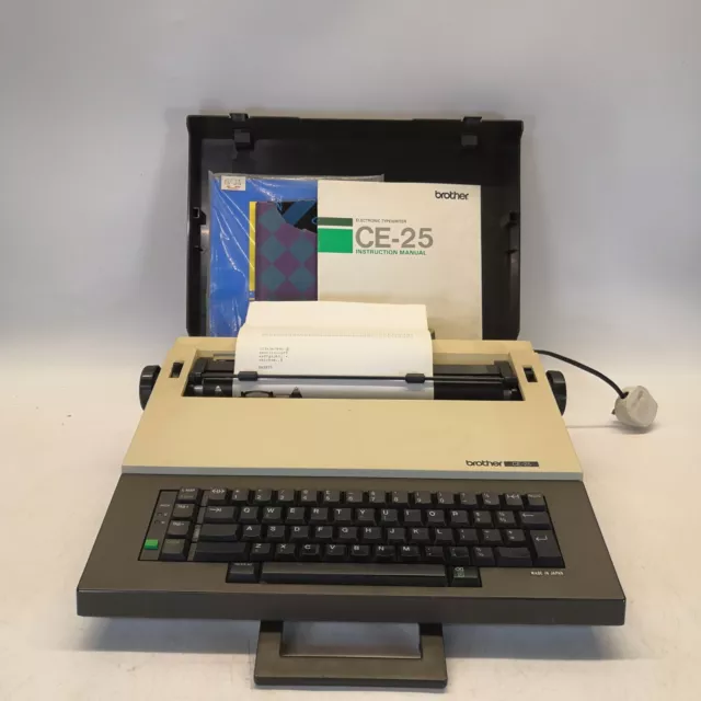 BROTHER CE-25 Electronic Typewriter + Manual