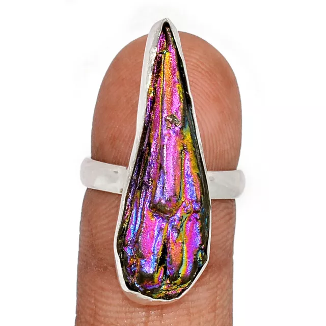 Treated Rainbow Arua Kyanite 925 Sterling Silver Ring Jewelry s.6.5 CR20920