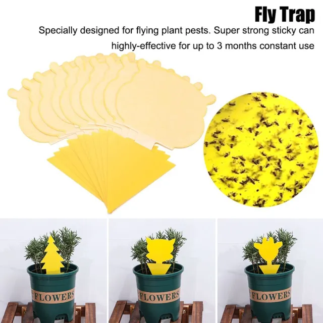 Pest Control Aphids Catcher Glue Paper Dual-Sided Fly Trap Yellow Sticky Board