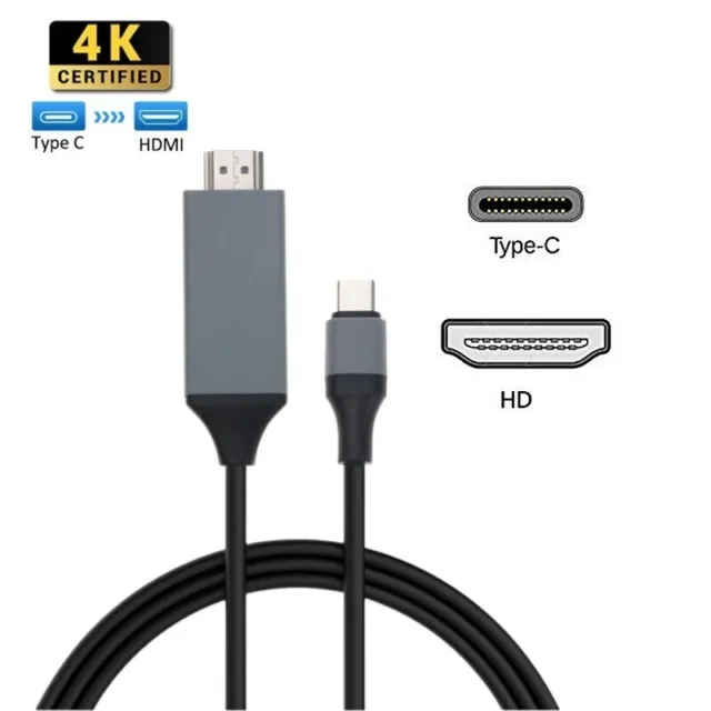 USB 3.1 Type C Male to HDMI Male Cable Adapter HDTV 4K 1080P 30Hz AU