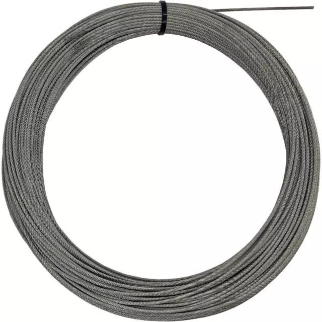 Câble métallique 50m Acier inoxydable V4A 316 1,5mm 7x19 Cordes inoxydable pour