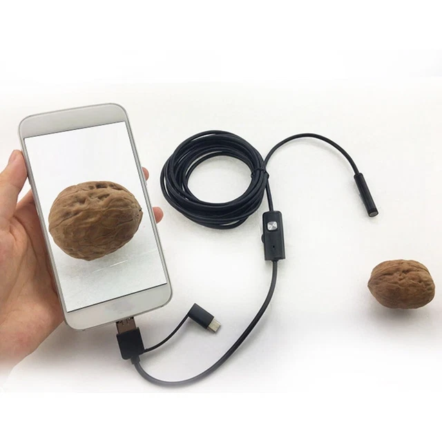 Versatile fotocamera smartphone sonda Endoscoop con attacco boroscopio 3 in 1