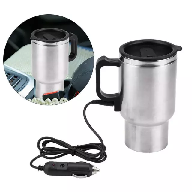 Car Heating Cup  12V 450ml In-car 304 stainless Travel new PP material