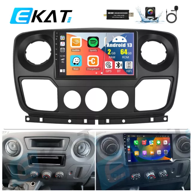 DAB+ Android 13 Carplay Car Stereo Radio For Renault Master Nissan NV400 Movano