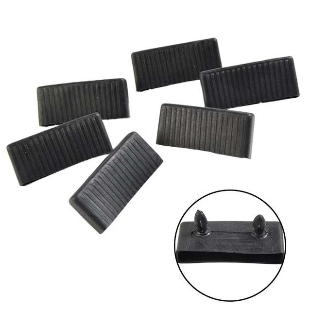 65 X 9MM Replacement Bed Slat Cap Black 6pcs End Cap Holders Plastic